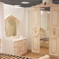 Шкаф 3-х дверный с зеркалами (01.143) Роза (беж) в Надыме - nadym.mebel24.online | фото 3