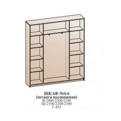 Шкаф №4 1.8-3 Оптима 2400х1804х452 (фасад  3 зеркала) в Надыме - nadym.mebel24.online | фото 6
