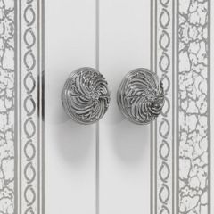 Шкаф 4-х дверный с зеркалами (12.244) Грация (белый/серебро) в Надыме - nadym.mebel24.online | фото 2