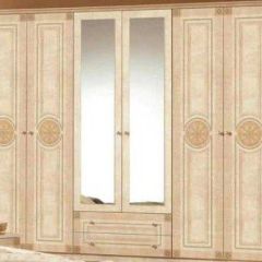 Шкаф 6-и дверный с зеркалами (02.146) Рома (беж) в Надыме - nadym.mebel24.online | фото