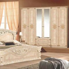 Шкаф 6-и дверный с зеркалами (02.146) Рома (беж) в Надыме - nadym.mebel24.online | фото 3