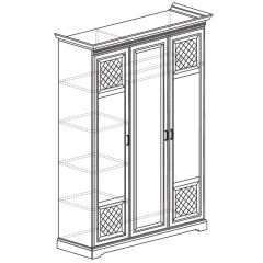 Шкаф для одежды 3-дверный №800 Парма кремовый белый в Надыме - nadym.mebel24.online | фото 2