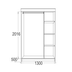 МИРАЖ 11 (1300) Шкаф для платья и белья в Надыме - nadym.mebel24.online | фото 2