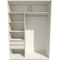 Шкаф-купе 1600 серии SOFT D1+D3+B2+PL1 (2 ящика+1штанга) профиль «Графит» в Надыме - nadym.mebel24.online | фото 3