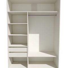 Шкаф-купе 1600 серии SOFT D6+D4+B2+PL2 (2 ящика+1штанга+1 полка) профиль «Капучино» в Надыме - nadym.mebel24.online | фото 3