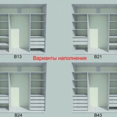 Шкаф-купе 1950 серии SILVER S3+S1+S4 B22+PL3 (по 2 ящика лев/прав+2 штанги) профиль «Серебро» в Надыме - nadym.mebel24.online | фото 5