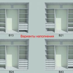 Шкаф-купе 2250 серии SILVER S3+S1+S3Z B22+PL2 (по 2 ящика лев/прав+1штанга+1 полка) профиль «Серебро» в Надыме - nadym.mebel24.online | фото 5