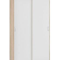 Шкаф-купе Бассо 1.0 (Дуб Сонома/Белый) 2 двери 2 зеркальные вставки в Надыме - nadym.mebel24.online | фото 3