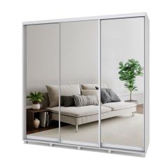 МАРТИН Шкаф-купе с зеркалами Шимо светлый (2200*450) М423 в Надыме - nadym.mebel24.online | фото