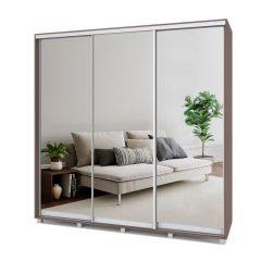 МАРТИН Шкаф-купе с зеркалами Шимо темный (2200*450) М423 в Надыме - nadym.mebel24.online | фото