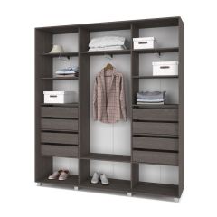 МАРТИН Шкаф-купе с зеркалом Анкор темный (2200*450) М422 в Надыме - nadym.mebel24.online | фото 4