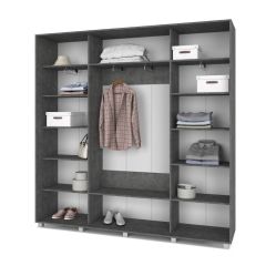 МАРТИН Шкаф-купе с зеркалом Камень темный (2200*450) М422 в Надыме - nadym.mebel24.online | фото 2