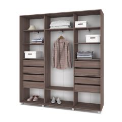 МАРТИН Шкаф-купе с зеркалом Шимо темный (2200*450) М422 в Надыме - nadym.mebel24.online | фото 4