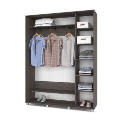 РОЛАНД Шкаф-купе с зеркалами Анкор темный (450*1700)  Р473 в Надыме - nadym.mebel24.online | фото 2