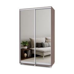 РОЛАНД Шкаф-купе с зеркалами Шимо темный (450*1300) Р433 в Надыме - nadym.mebel24.online | фото