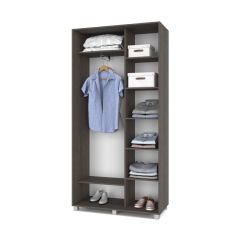 РОЛАНД Шкаф-купе с зеркалами Анкор темный (450*1100) Р413 в Надыме - nadym.mebel24.online | фото 3