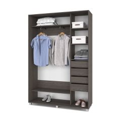 РОЛАНД Шкаф-купе с зеркалами Анкор темный (450*1400) Р443 в Надыме - nadym.mebel24.online | фото 5