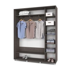 РОЛАНД Шкаф-купе с зеркалами Анкор темный (450*1800) Р483 в Надыме - nadym.mebel24.online | фото 2