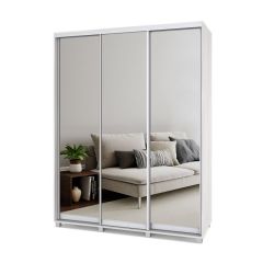РОЛАНД Шкаф-купе с зеркалами Шимо светлый (450*1700)  Р473 в Надыме - nadym.mebel24.online | фото