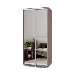 РОЛАНД Шкаф-купе с зеркалами Шимо темный (450*1000) Р403 в Надыме - nadym.mebel24.online | фото