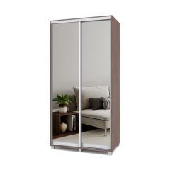 РОЛАНД Шкаф-купе с зеркалами Шимо темный (450*1100) Р413 в Надыме - nadym.mebel24.online | фото 2