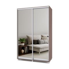 РОЛАНД Шкаф-купе с зеркалами Шимо темный (450*1400) Р443 в Надыме - nadym.mebel24.online | фото