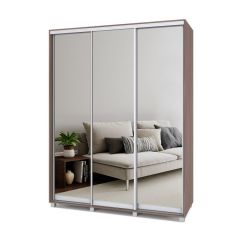 РОЛАНД Шкаф-купе с зеркалами Шимо темный (450*1700) Р473 в Надыме - nadym.mebel24.online | фото