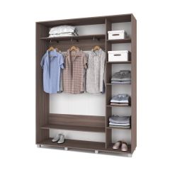 РОЛАНД Шкаф-купе с зеркалами Шимо темный (450*1700) Р473 в Надыме - nadym.mebel24.online | фото 2