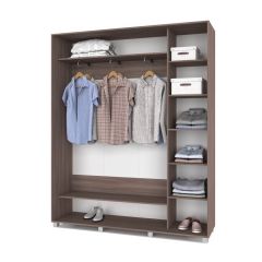 РОЛАНД Шкаф-купе с зеркалами Шимо темный (450*1800) Р483 в Надыме - nadym.mebel24.online | фото 2