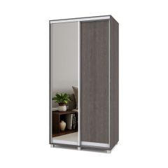 РОЛАНД Шкаф-купе с зеркалом Анкор темный (450*1100) Р412 в Надыме - nadym.mebel24.online | фото