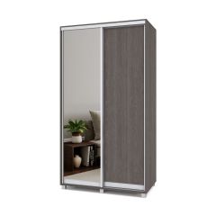 РОЛАНД Шкаф-купе с зеркалом Анкор темный (450*1200) Р422 в Надыме - nadym.mebel24.online | фото