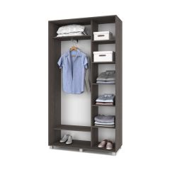 РОЛАНД Шкаф-купе с зеркалом Анкор темный (450*1200) Р422 в Надыме - nadym.mebel24.online | фото 2