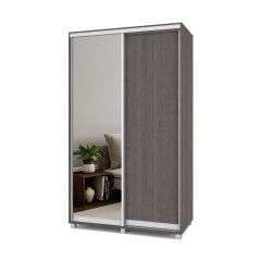 РОЛАНД Шкаф-купе с зеркалом Анкор темный (450*1300) Р432 в Надыме - nadym.mebel24.online | фото
