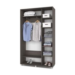РОЛАНД Шкаф-купе с зеркалом Анкор темный (450*1300) Р432 в Надыме - nadym.mebel24.online | фото 3