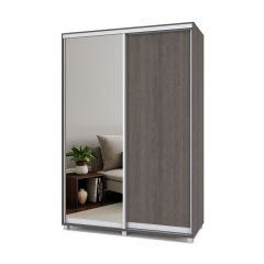 РОЛАНД Шкаф-купе с зеркалом Анкор темный (450*1500) Р452 в Надыме - nadym.mebel24.online | фото 2