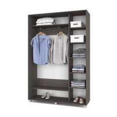РОЛАНД Шкаф-купе с зеркалом Анкор темный (450*1500) Р452 в Надыме - nadym.mebel24.online | фото 3
