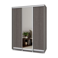 РОЛАНД Шкаф-купе с зеркалом Анкор темный (450*1700) Р472 в Надыме - nadym.mebel24.online | фото 2