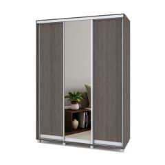 РОЛАНД Шкаф-купе с зеркалом Анкор темный (600*1700) Р672 в Надыме - nadym.mebel24.online | фото
