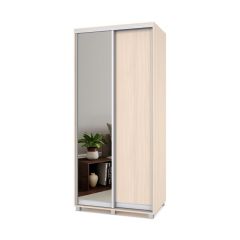 РОЛАНД Шкаф-купе с зеркалом Млечный дуб (450*1000) Р402 в Надыме - nadym.mebel24.online | фото 2