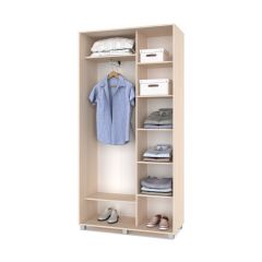 РОЛАНД Шкаф-купе с зеркалом Млечный дуб (450*1100) Р412 в Надыме - nadym.mebel24.online | фото 3