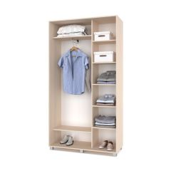 РОЛАНД Шкаф-купе с зеркалом Млечный дуб (450*1200) Р422 в Надыме - nadym.mebel24.online | фото 2