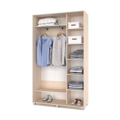РОЛАНД Шкаф-купе с зеркалом Млечный дуб (450*1300) Р432 в Надыме - nadym.mebel24.online | фото 3