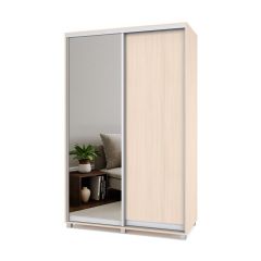 РОЛАНД Шкаф-купе с зеркалом Млечный дуб (450*1400) Р442 в Надыме - nadym.mebel24.online | фото 2