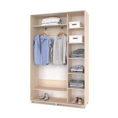 РОЛАНД Шкаф-купе с зеркалом Млечный дуб (450*1400) Р442 в Надыме - nadym.mebel24.online | фото 3