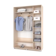РОЛАНД Шкаф-купе с зеркалом Млечный дуб (450*1500) Р452 в Надыме - nadym.mebel24.online | фото 3