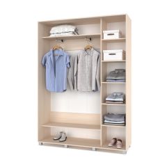РОЛАНД Шкаф-купе с зеркалом Млечный дуб (450*1600) Р462 в Надыме - nadym.mebel24.online | фото 3