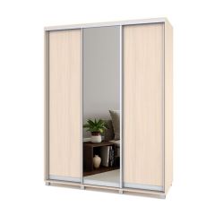 РОЛАНД Шкаф-купе с зеркалом Млечный дуб (450*1700) Р472 в Надыме - nadym.mebel24.online | фото