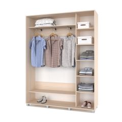 РОЛАНД Шкаф-купе с зеркалом Млечный дуб (450*1700) Р472 в Надыме - nadym.mebel24.online | фото 2