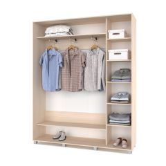 РОЛАНД Шкаф-купе с зеркалом Млечный дуб (450*1800) Р482 в Надыме - nadym.mebel24.online | фото 2