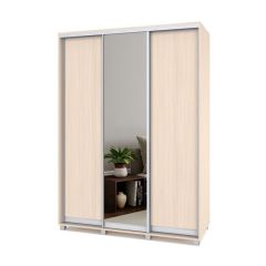 РОЛАНД Шкаф-купе с зеркалом Млечный дуб (600*1700)  Р672 в Надыме - nadym.mebel24.online | фото